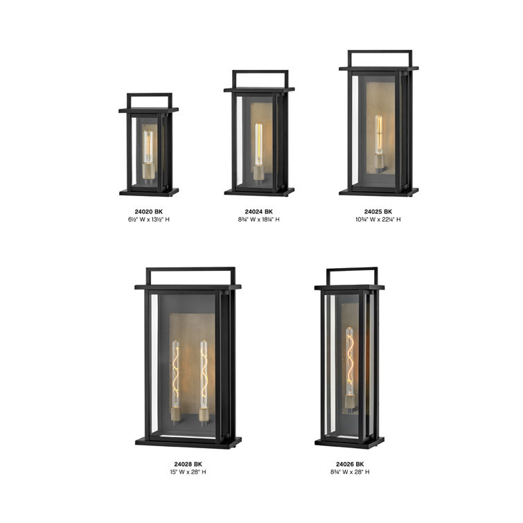 Langston Burnished Bronze and Black 2-Light Outdoor Wall Sconce
