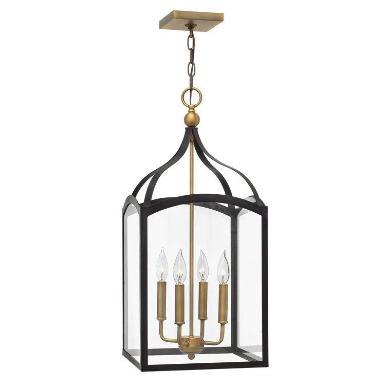Clarendon Bronze 4-Light Clear Glass Foyer Pendant