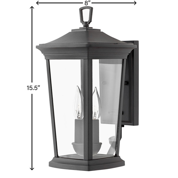 Bromley Museum Black Dual-Light Outdoor Wall Sconce in Bronze