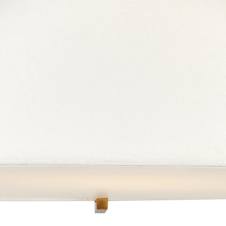 Transitional Brushed Bronze 20" LED Drum Flush Mount with Etched Acrylic