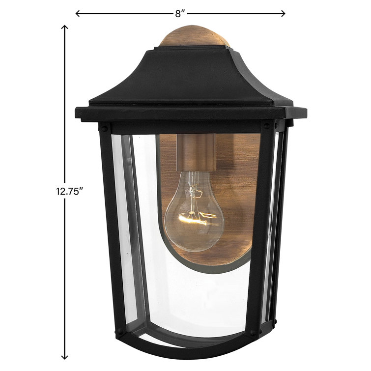Burton Black and Copper Outdoor Wall Lantern