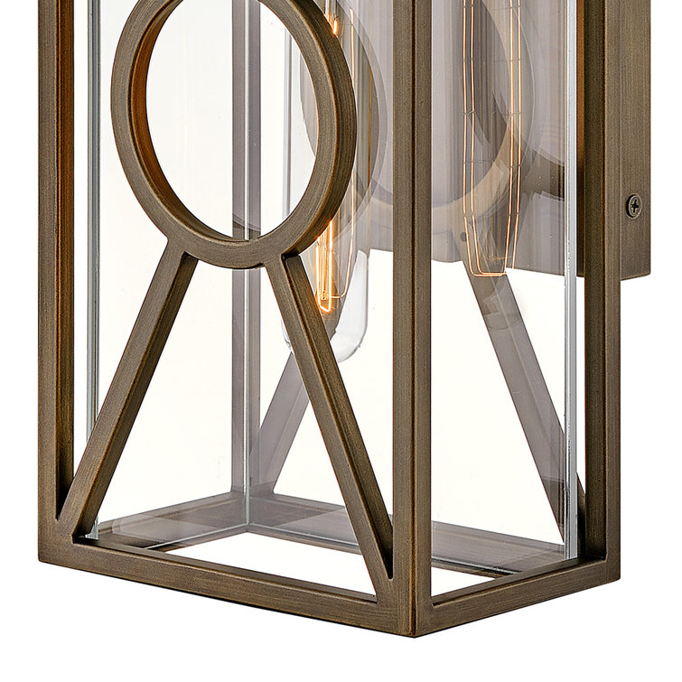 Brixton Coastal Elements 14" Burnished Bronze Outdoor Wall Lantern