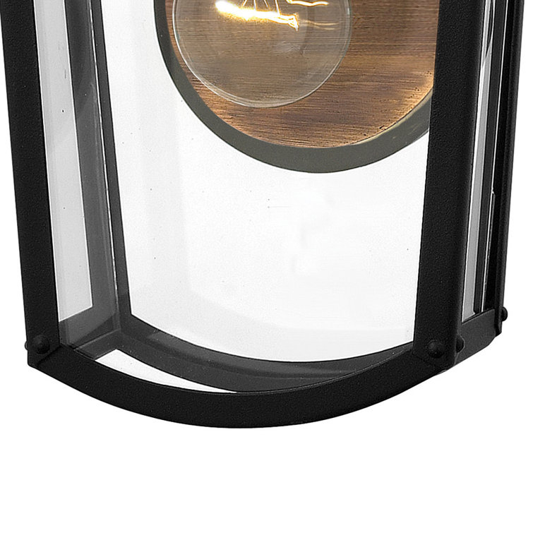 Burton Black and Copper Outdoor Wall Lantern