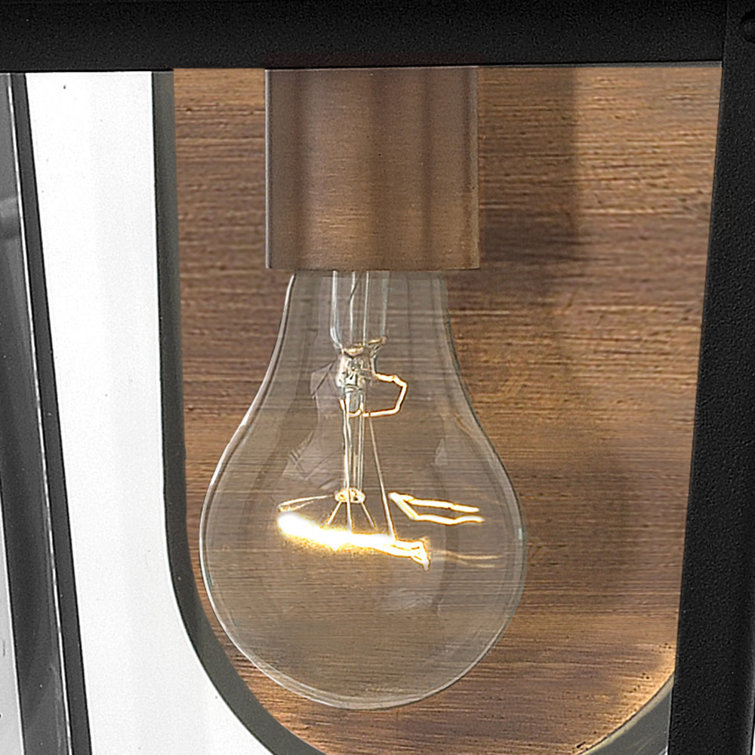 Burton Black and Copper Outdoor Wall Lantern