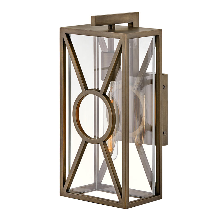 Brixton Coastal Elements 14" Burnished Bronze Outdoor Wall Lantern