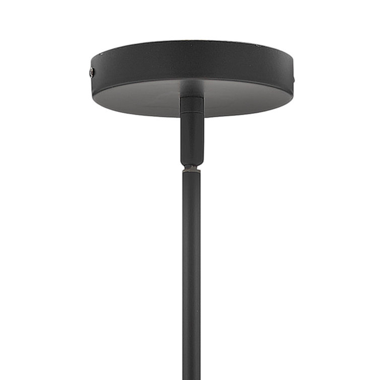 Ziggy Sleek Black Steel Pendant with Clear Glass Shade