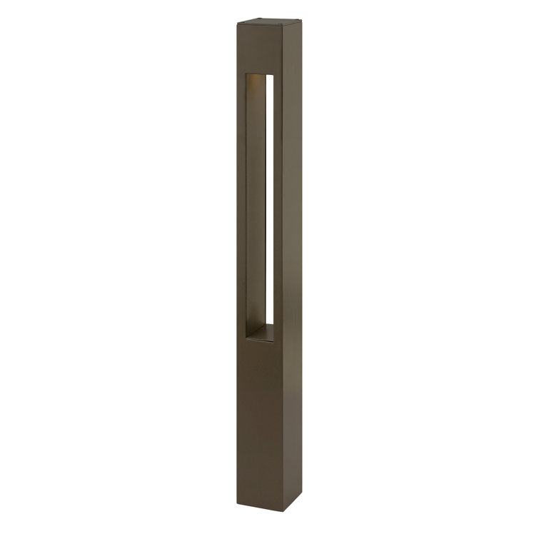 Bronze 30" LED Pathway Bollard Light with Etched Glass Lens