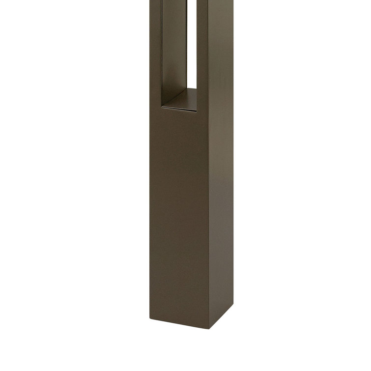 Bronze 30" LED Pathway Bollard Light with Etched Glass Lens