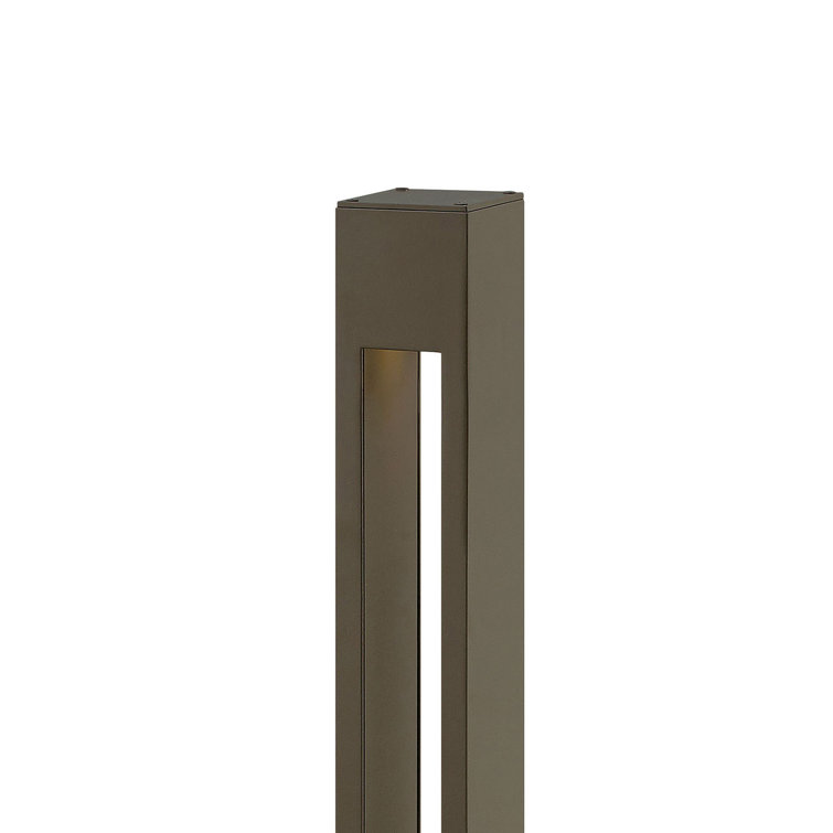 Bronze 30" LED Pathway Bollard Light with Etched Glass Lens