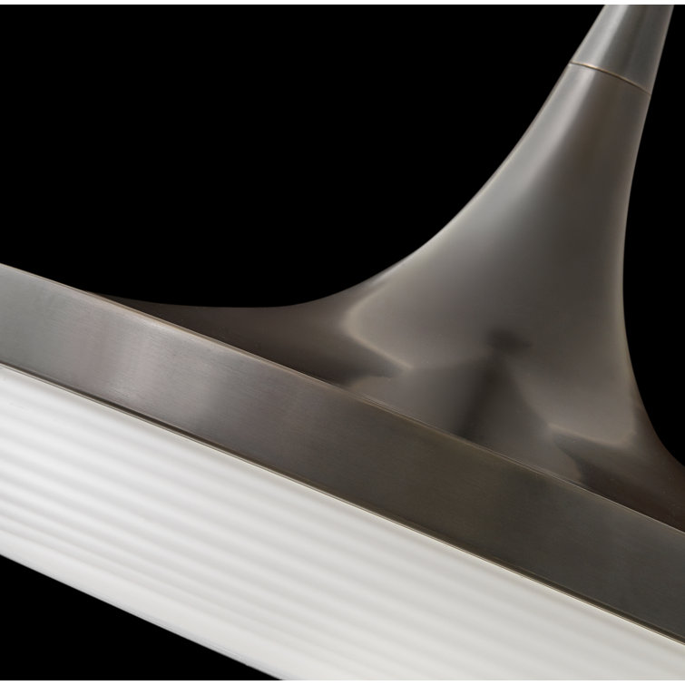 Elsa Black Oxide 32W LED Convertible Pendant with Cased Opal Shade