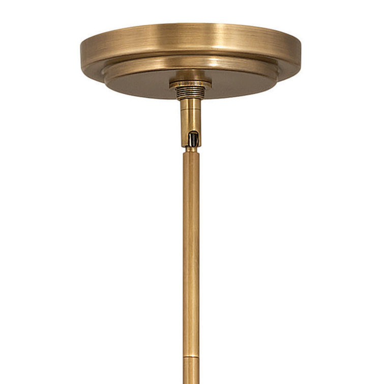 Vance Heritage Brass A-Line Pendant with Glass Shade