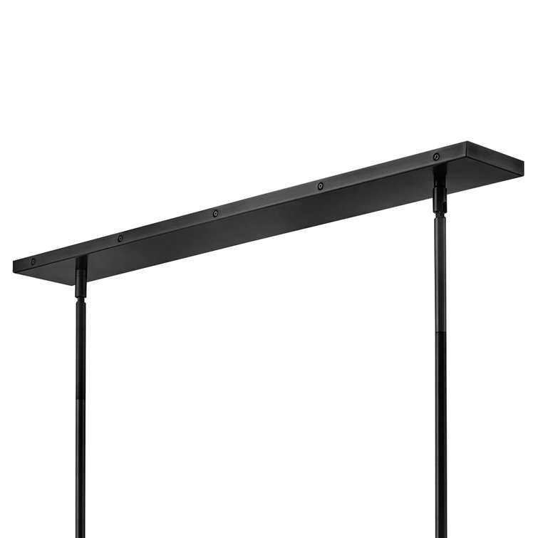 Nala Black Crystal 8-Light Linear Chandelier