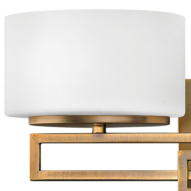 Elegant Brushed Bronze 3-Light Vanity with Etched Opal Glass