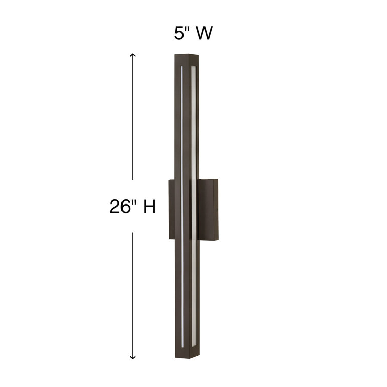 Bronze 26" Dimmable LED Wall Sconce with Acrylic Lens