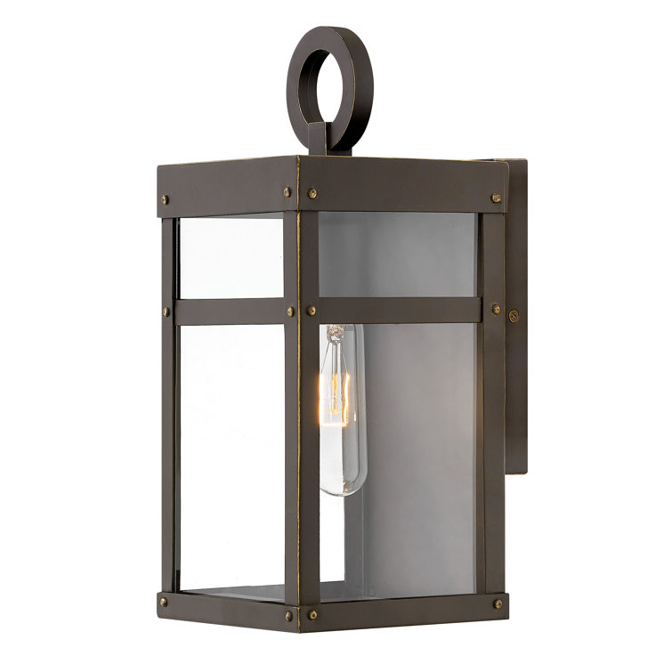 Porter Estate Series 1-Light Dimmable Sconce in Oil Rubbed Bronze with Clear Glass
