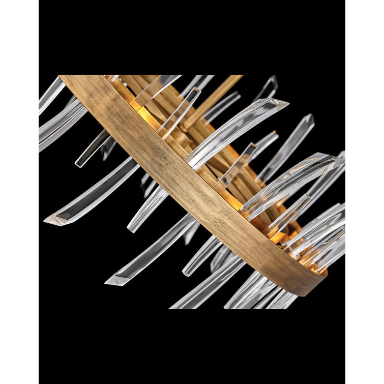 Revel 8-Light Burnished Gold Chandelier with Luxe Crystal Rods