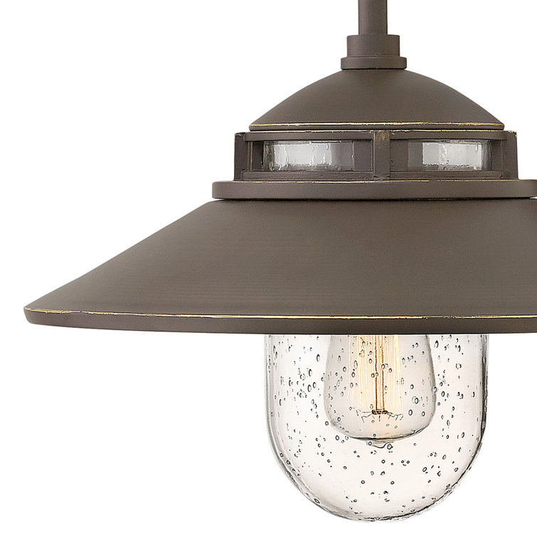 Oil Rubbed Bronze Outdoor Wall Sconce with Clear Seedy Glass