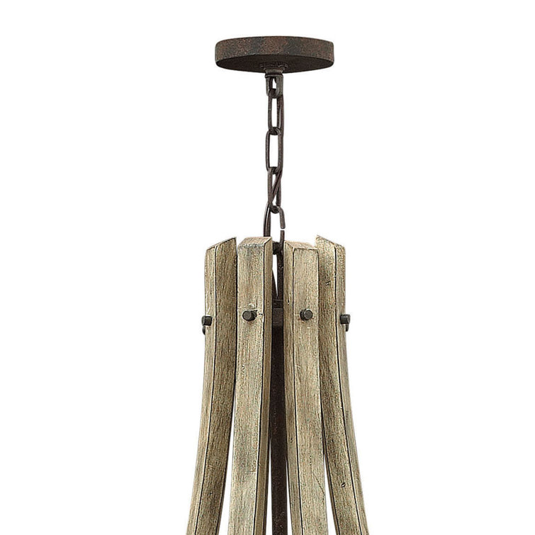 Middlefield 12-Light Iron Rust & Weathered Ash Crystal Chandelier