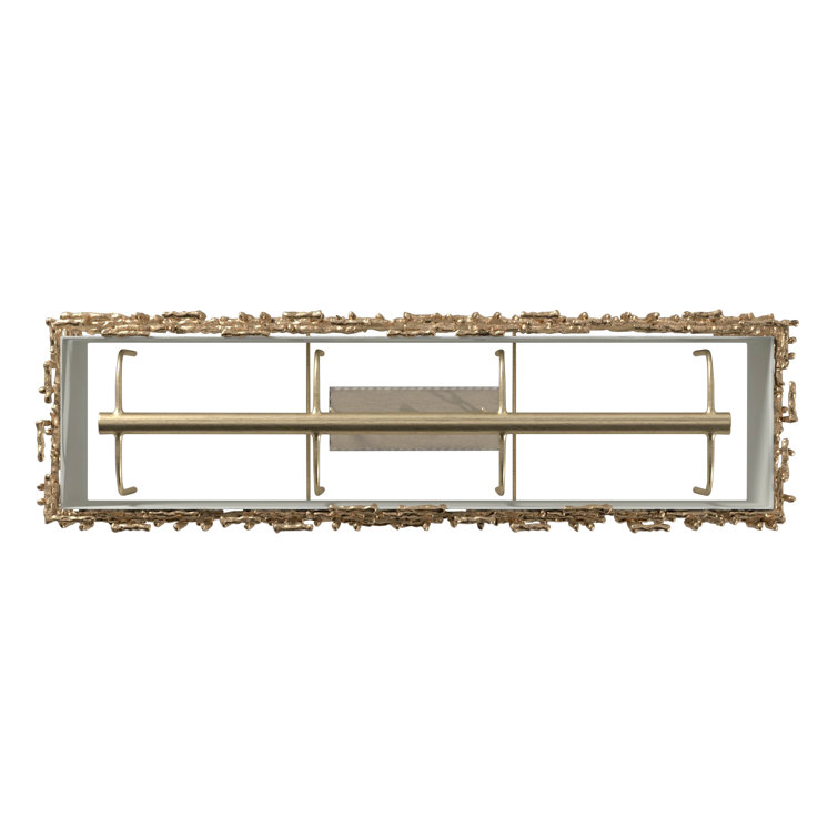 Farrah 48'' Burnished Gold and White Linen 8-Light Chandelier
