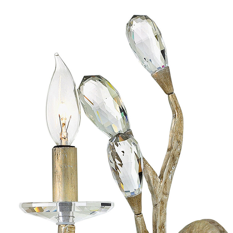 Eve Champagne Gold 1-Light Crystal Bud Wall Sconce