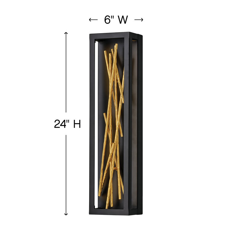 Styx Black and Gilded Gold Dimmable LED Wall Sconce