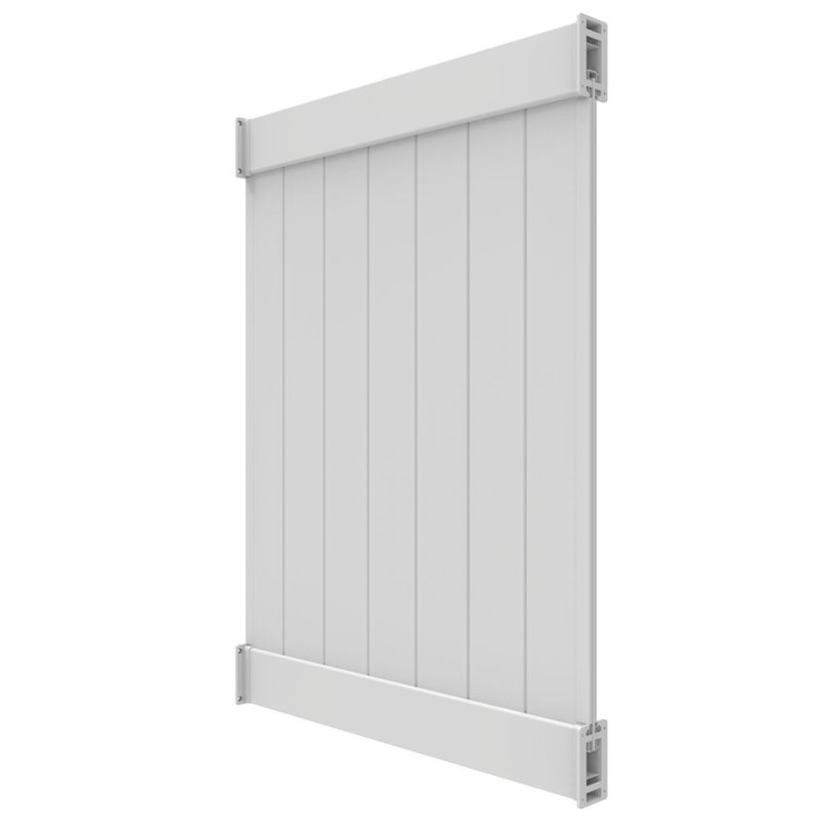 5 ft x 3.5 ft White Vinyl Privacy Fence Panel