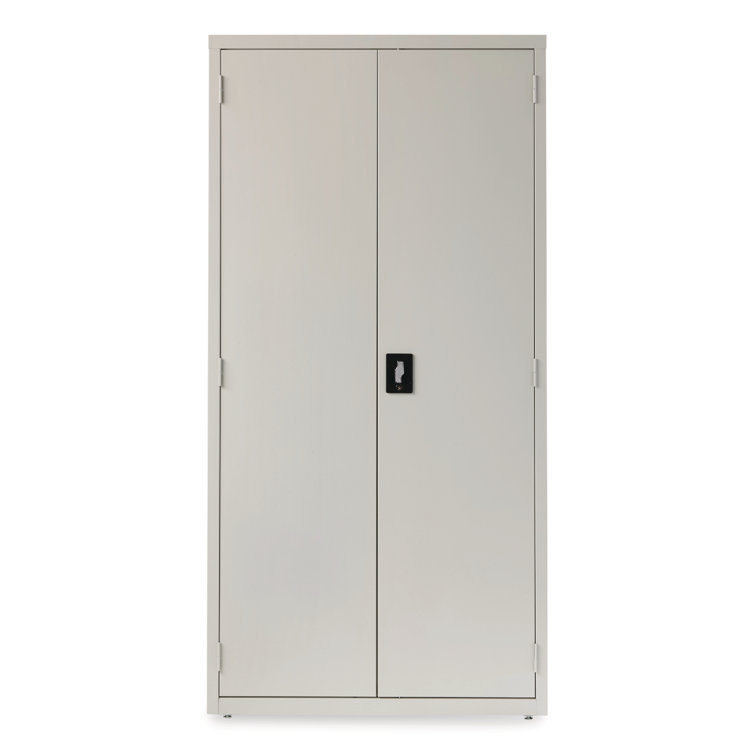 Light Gray Steel Lockable Office Storage Cabinet with Adjustable Shelving