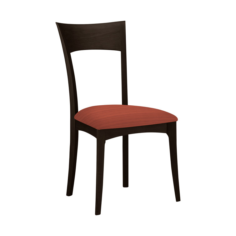 Ingrid Smoke Cherry Solid Wood Dining Chair with Onyx Upholstery