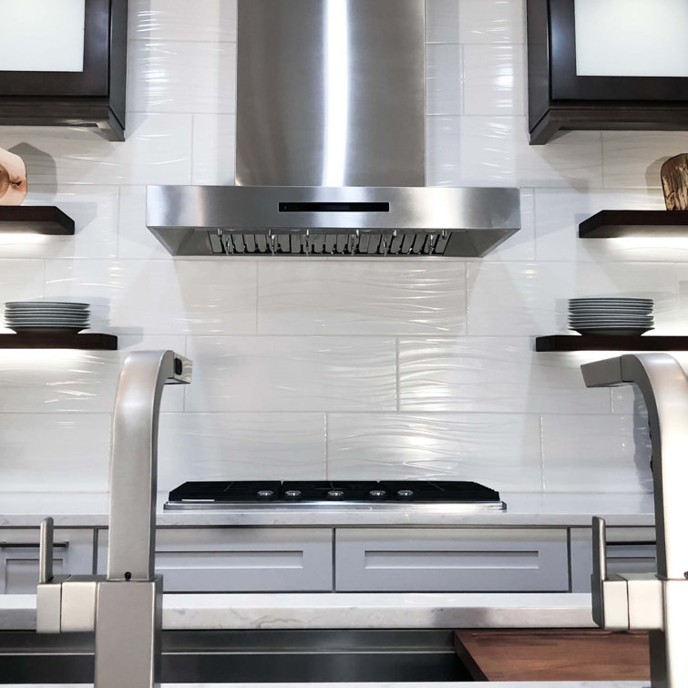 36" Stainless Steel Wall Mounted Range Hood with Electronic Controls