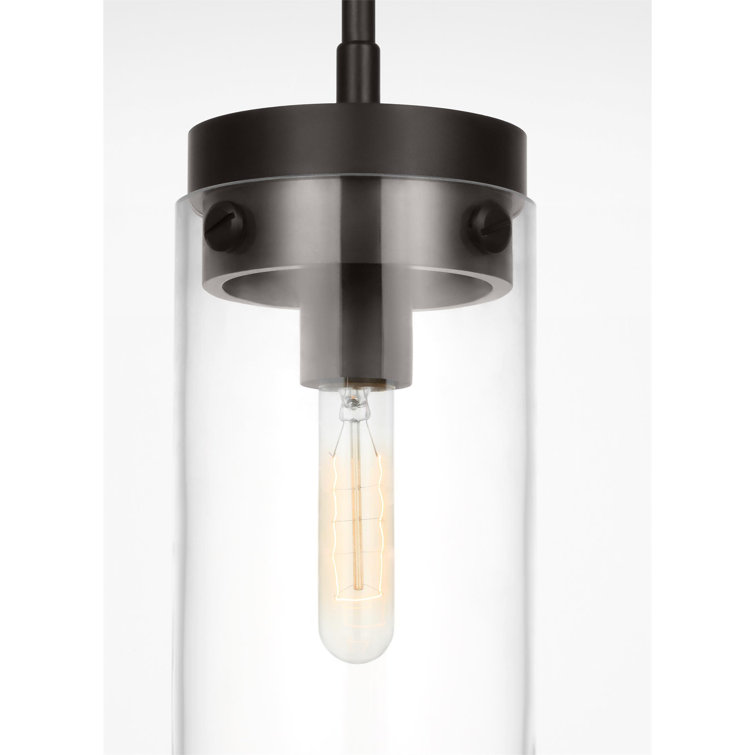 Aged Iron and Clear Glass 1-Light Pendant