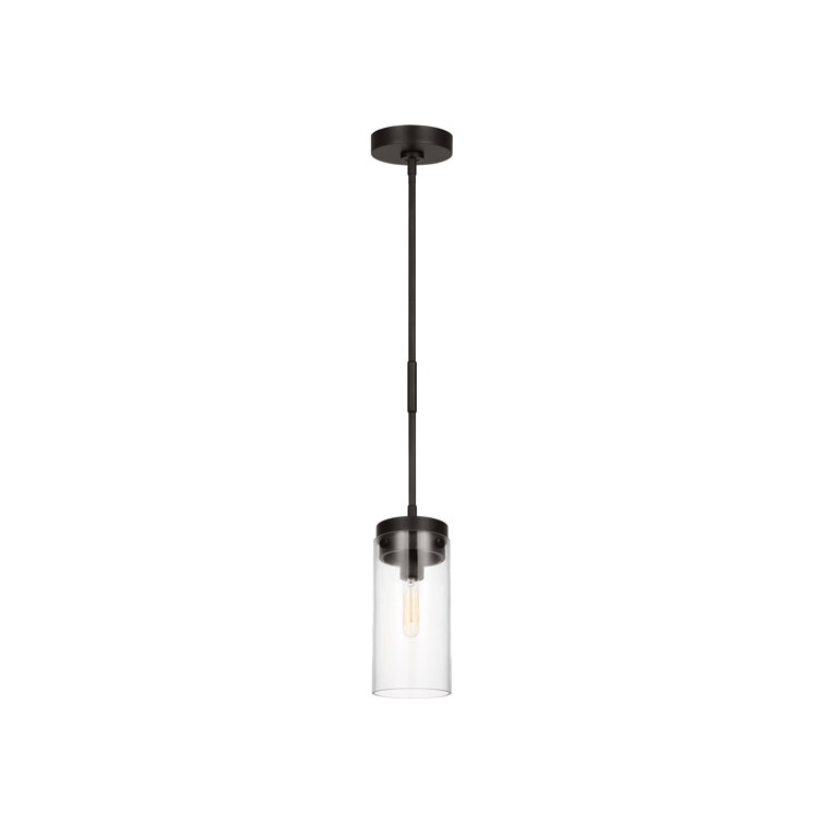 Aged Iron and Clear Glass 1-Light Pendant