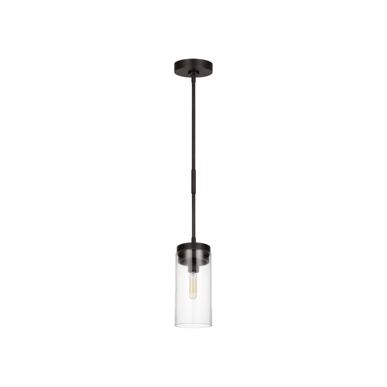 Aged Iron and Clear Glass 1-Light Pendant