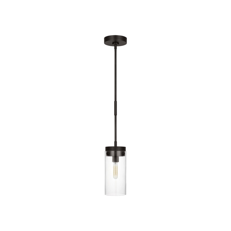 Aged Iron and Clear Glass 1-Light Pendant