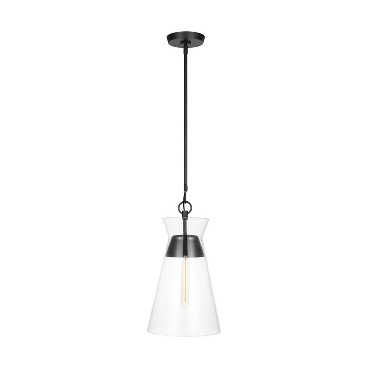 Aged Iron and Clear Glass 1-Light Pendant
