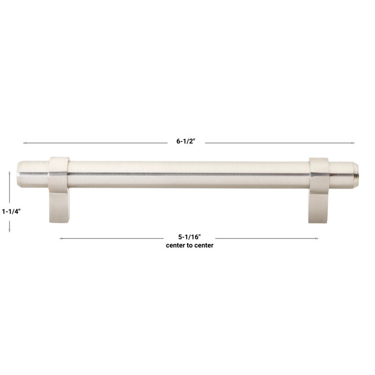 Brushed Stainless Steel 5-Inch Modern Bar Pull