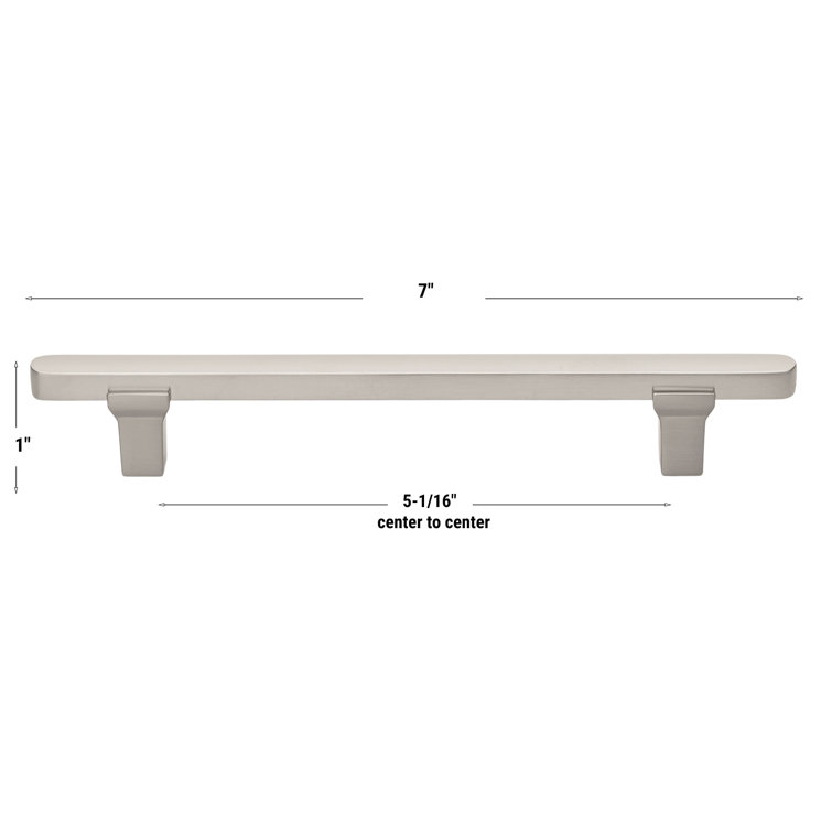 Satin Nickel 7-inch Modern Cabinet Bar Pull