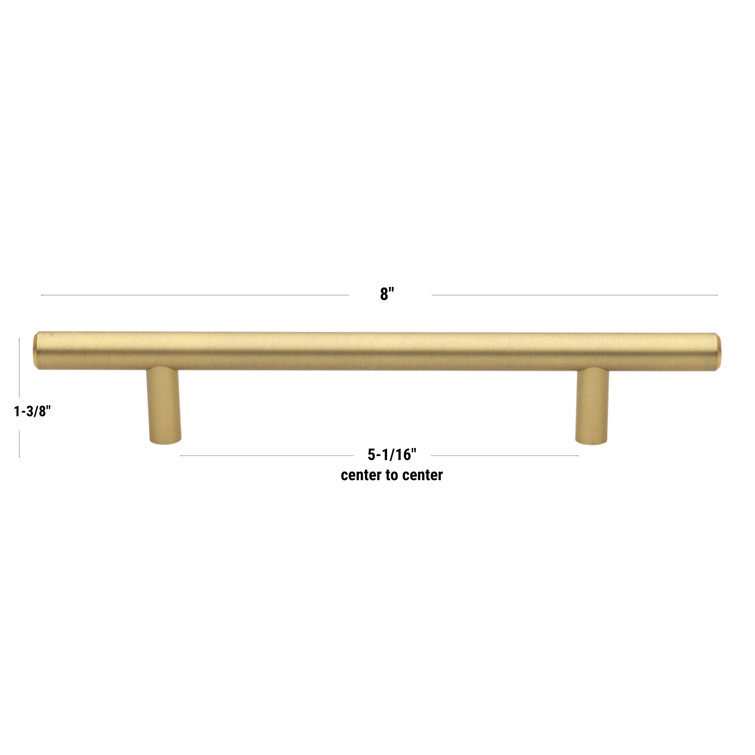 Satin Gold Modern Bar Pull for Cabinets