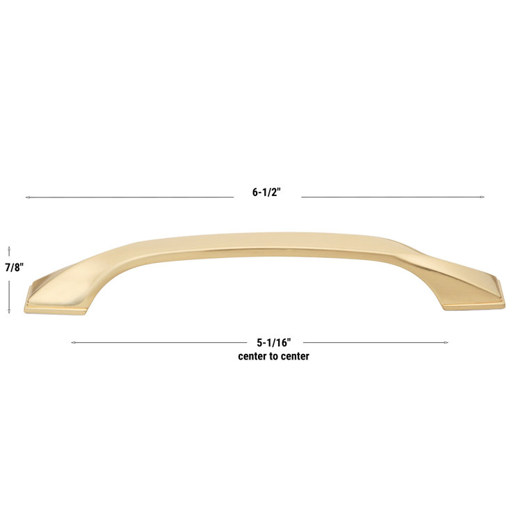 6.5 Inch Gold Modern Twisted Bar Pull