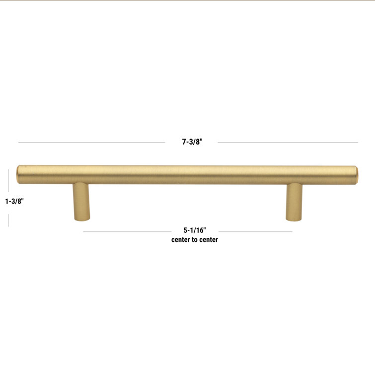 Satin Gold 9" Modern Bar Pull with Mounting Hardware