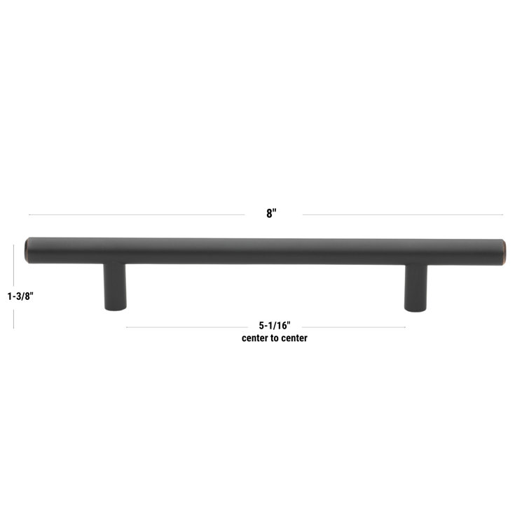 Oil Rubbed Bronze 9" Modern Bar Pull with Mounting Hardware