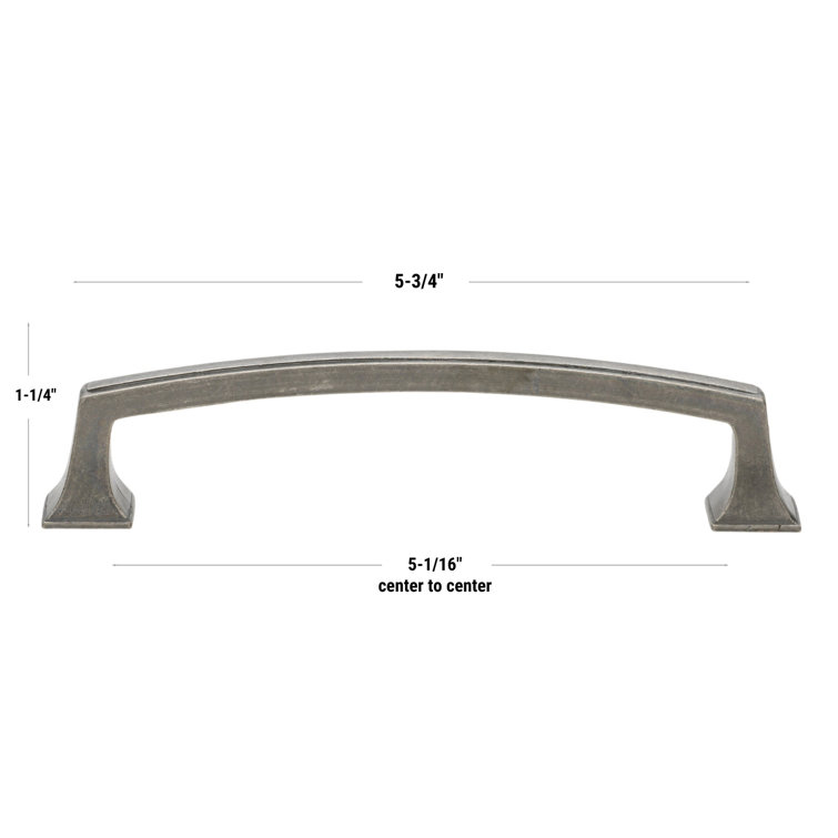 6-Inch Weathered Nickel Traditional Cabinet Bar Pull