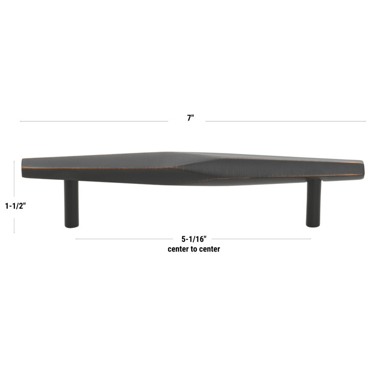 7-Inch Oil Rubbed Bronze Modern Industrial Bar Pull