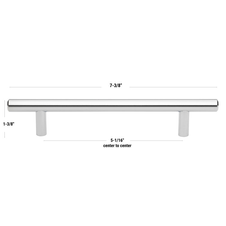 Polished Chrome 6-5/16" Modern Cabinet Bar Pulls Multipack