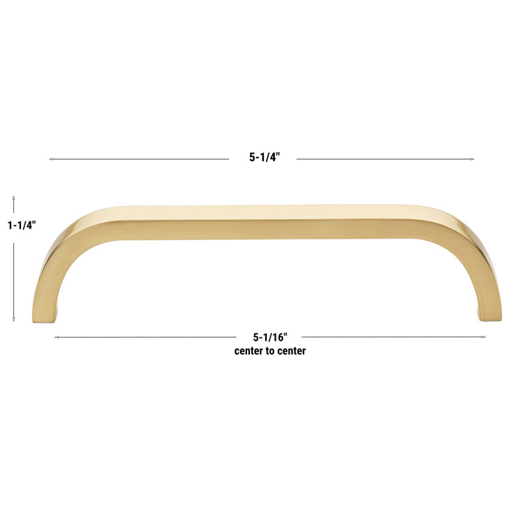 Clear Acrylic Bar Pull with Satin Gold Mounting Hardware