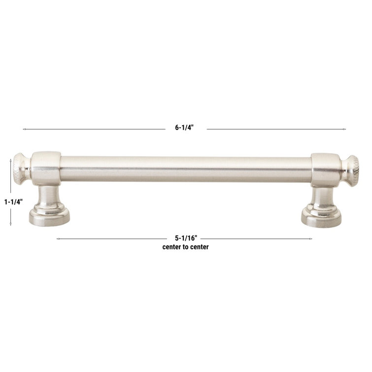 5-Inch Satin Nickel Modern European Cabinet Bar Pull