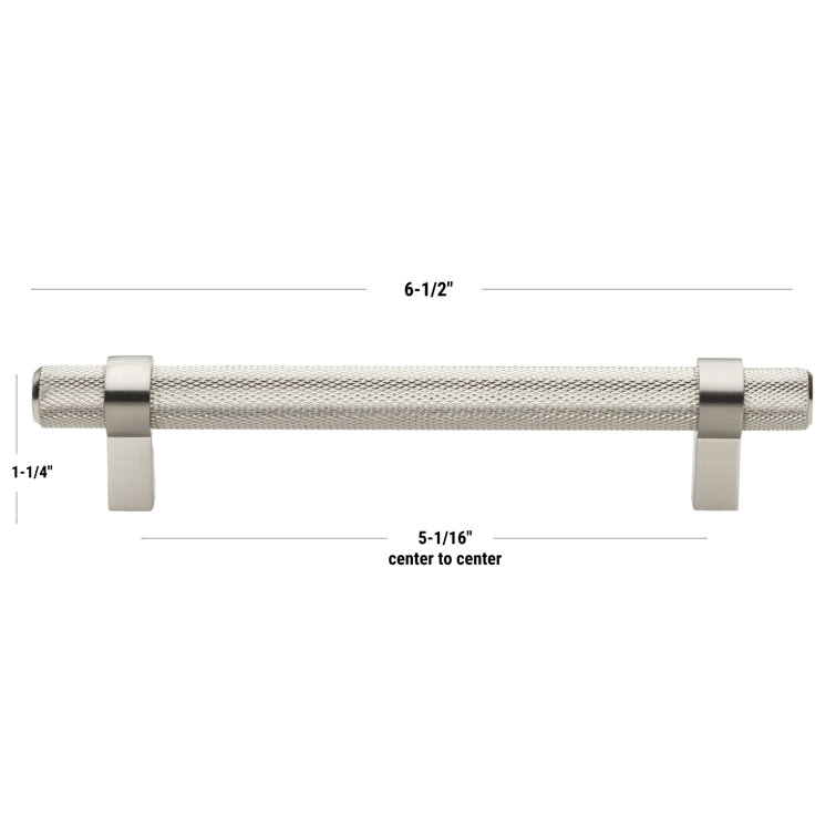 Stainless Steel Knurled Bar Pull with Mounting Hardware