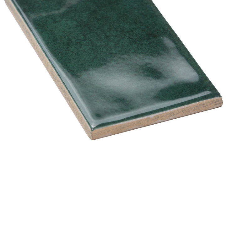 Emerald Green Glossy Ceramic Subway Wall Tiles, 3" x 12"