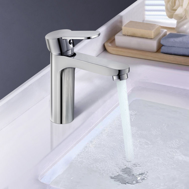 Chrome Single-Handle High Arc Bathroom Faucet