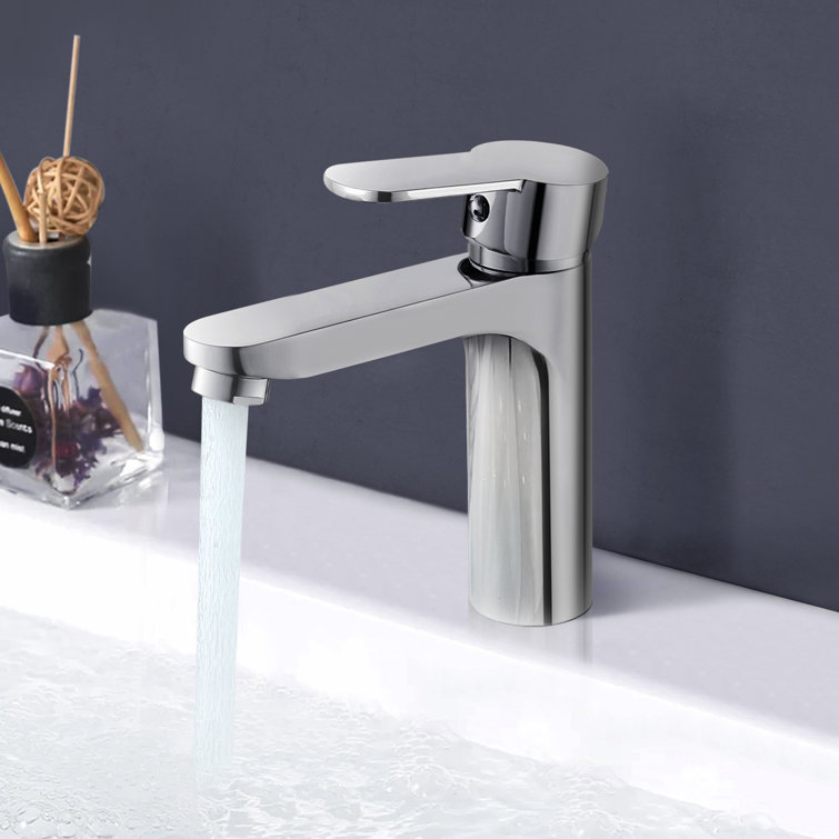 Chrome Single-Handle High Arc Bathroom Faucet