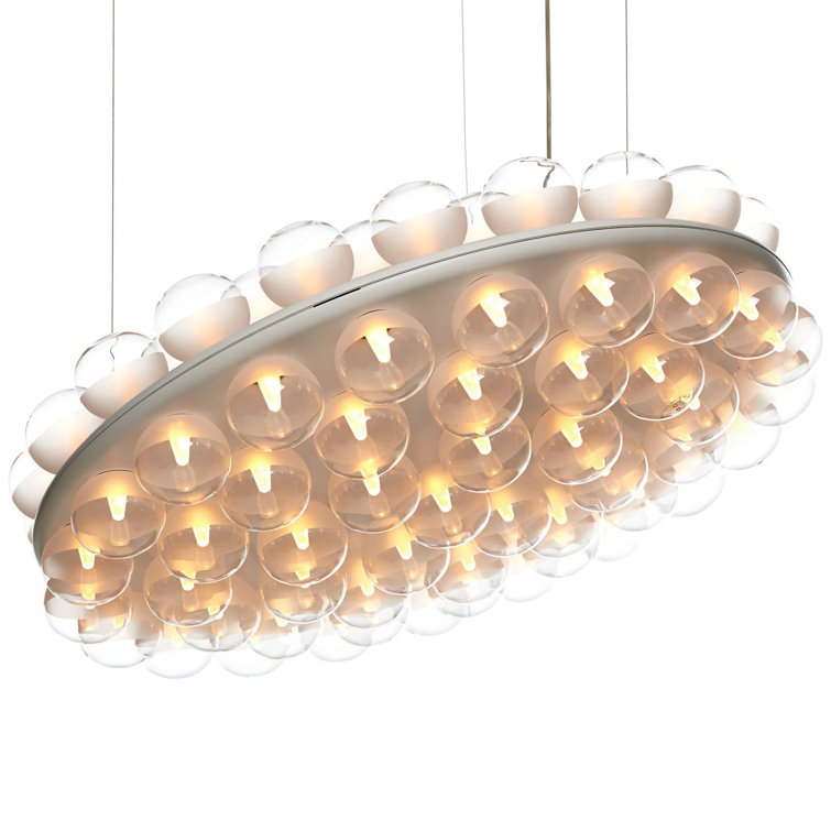 White LED Round Double Suspension Light